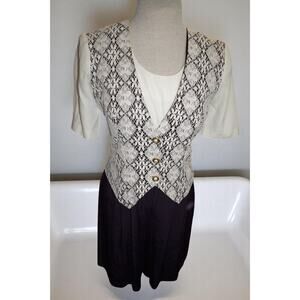 Vintage Petite Sophisticate Lace Overlay Dress – Size 2 – NWT